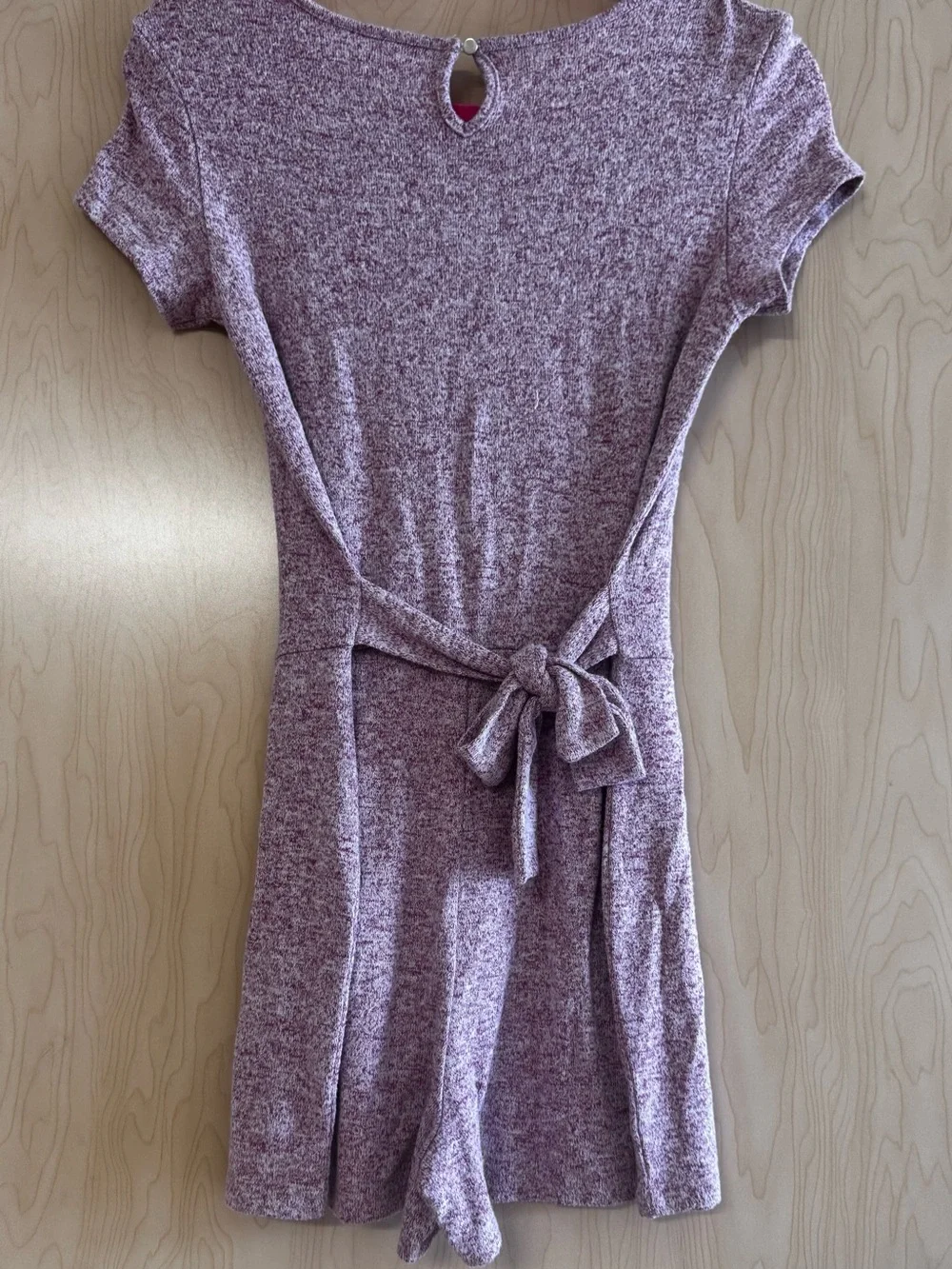 Girls' Purple Heather Romper - Casual Playsuit
